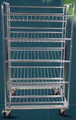 Stainless steel trolley Food factory hotel kitchen stainless steel drain car dish disinfection car